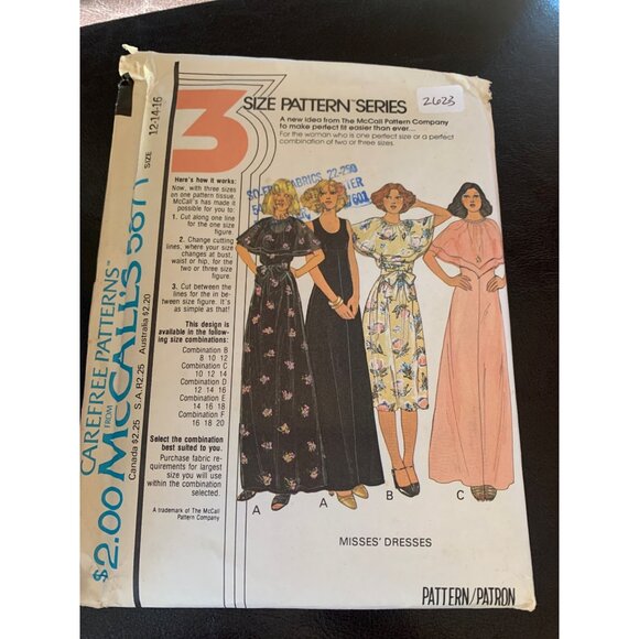 McCall's Misses Dress Sewing Pattern Sz 12 - 16 5871 - Uncut - Picture 8 of 9